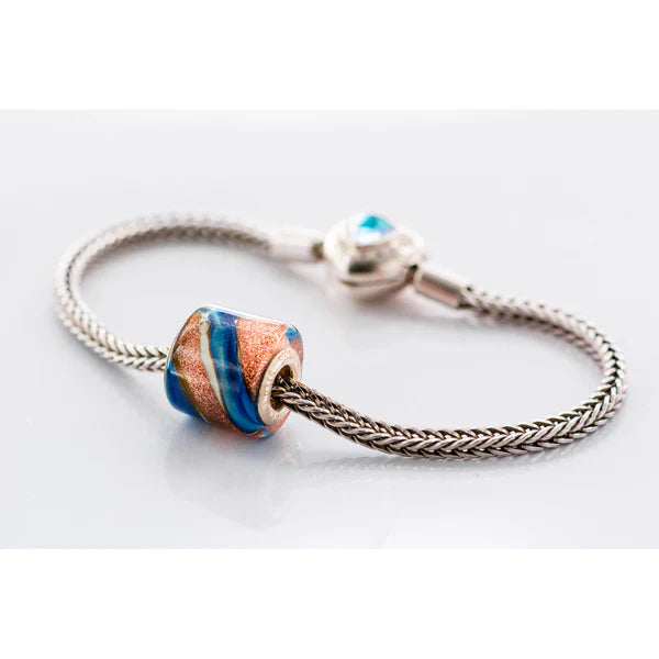 VIP-CHARMS Azure Sands Bead blue; beige; brown glass Bead by The Alternative Bead. Your official VIP-CHARMS Retailer from Germany