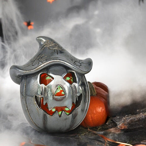 Ogerbeads Mr. Pumpkin DARK Edition – Glass Bead Excluded silver and gray sterling-silver Bead by The Alternative Bead. Your official Ogerbeads Retailer from Germany