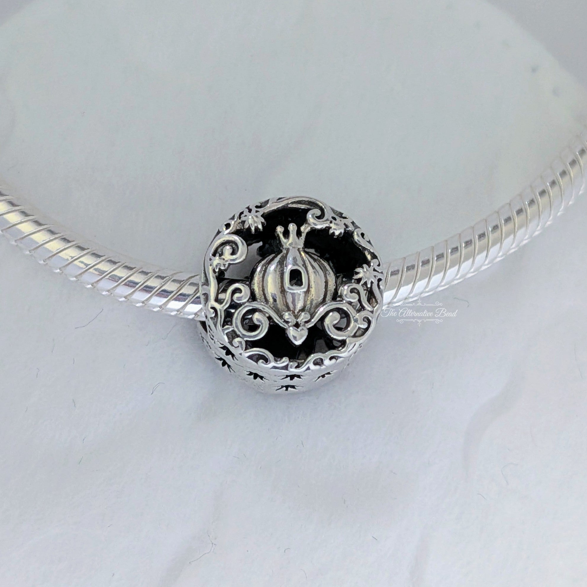 Disney x Pandora Cinderella Clock & Pumpkin Coach Charm silver sterling-silver Bead by The Alternative Bead. Your Jewelry Retailer from Germany