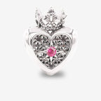 Praan Pink Queen Heart Charm silver sterling-silver Bead by The Alternative Bead. Your official Praan Retailer from Germany