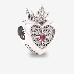 Praan Pink Queen Heart Charm silver sterling-silver Bead by The Alternative Bead. Your official Praan Retailer from Germany