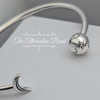 Pandora Moments Moon and Stars Open Silver Bangle (599120C01) silver sterling-silver Bangle by The Alternative Bead. Your Jewelry Retailer from Germany