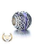 Aurora Charm Celtic Mystic Knot Purple Bead silver; purple sterling-silver; glass Bead by The Alternative Bead. Your official Aurora Charm Retailer from Germany