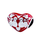 Aurora Charm Lovebirds On Fire Charm silver; red; white sterling-silver; enamel Bead by The Alternative Bead. Your official Aurora Charm Retailer from Germany