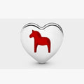 Dala horse Sweden heart Charm