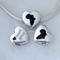 Pandora Africa Map Heart Charm silver sterling-silver and enamel Bead by The Alternative Bead. Your Jewelry Retailer from Germany