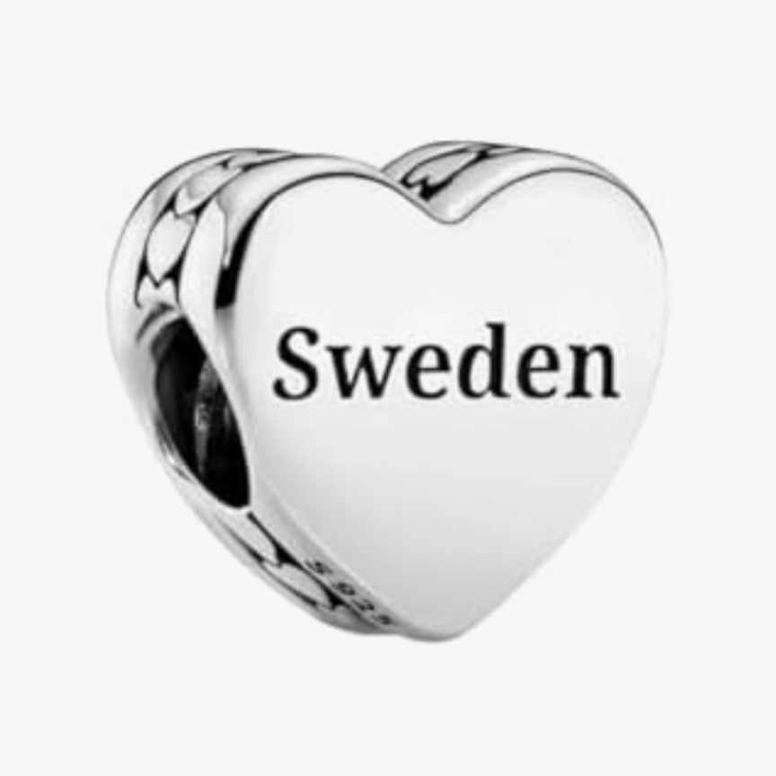Dala horse Sweden heart Charm