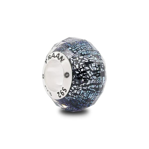 Praan Silver Auroras silver; blue glass Bead by The Alternative Bead. Your official Praan Retailer from Germany
