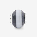 Praan Black & White Striped Agate Charm silver sterling-silver Bead by The Alternative Bead. Your official Praan Retailer from Germany