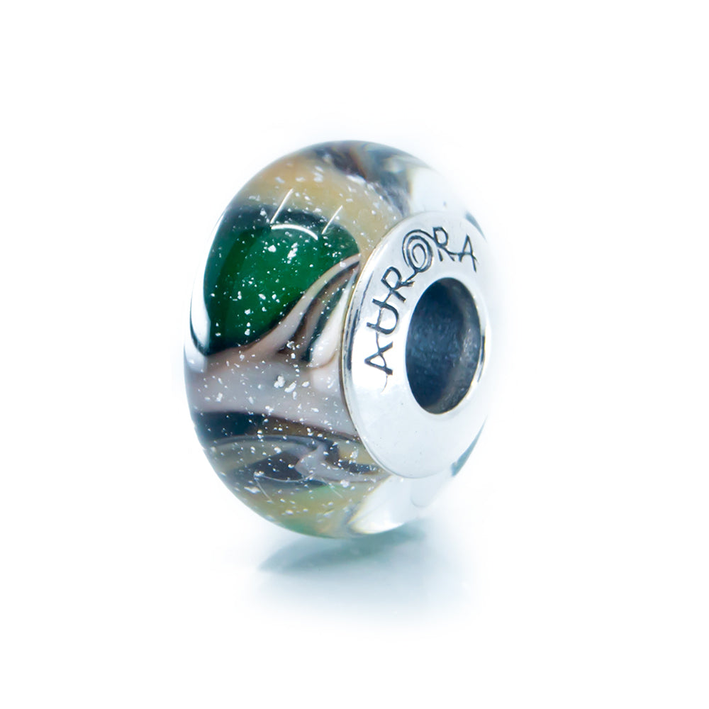 The Alternative Bead: Aurora Charm - Tales of The Forest Murano Glass Bead Sterling Silver Charm Picture 1